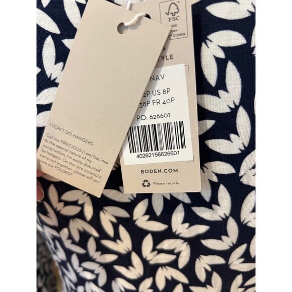 Boden Navy Patterned Dress - Picture 3 of 7